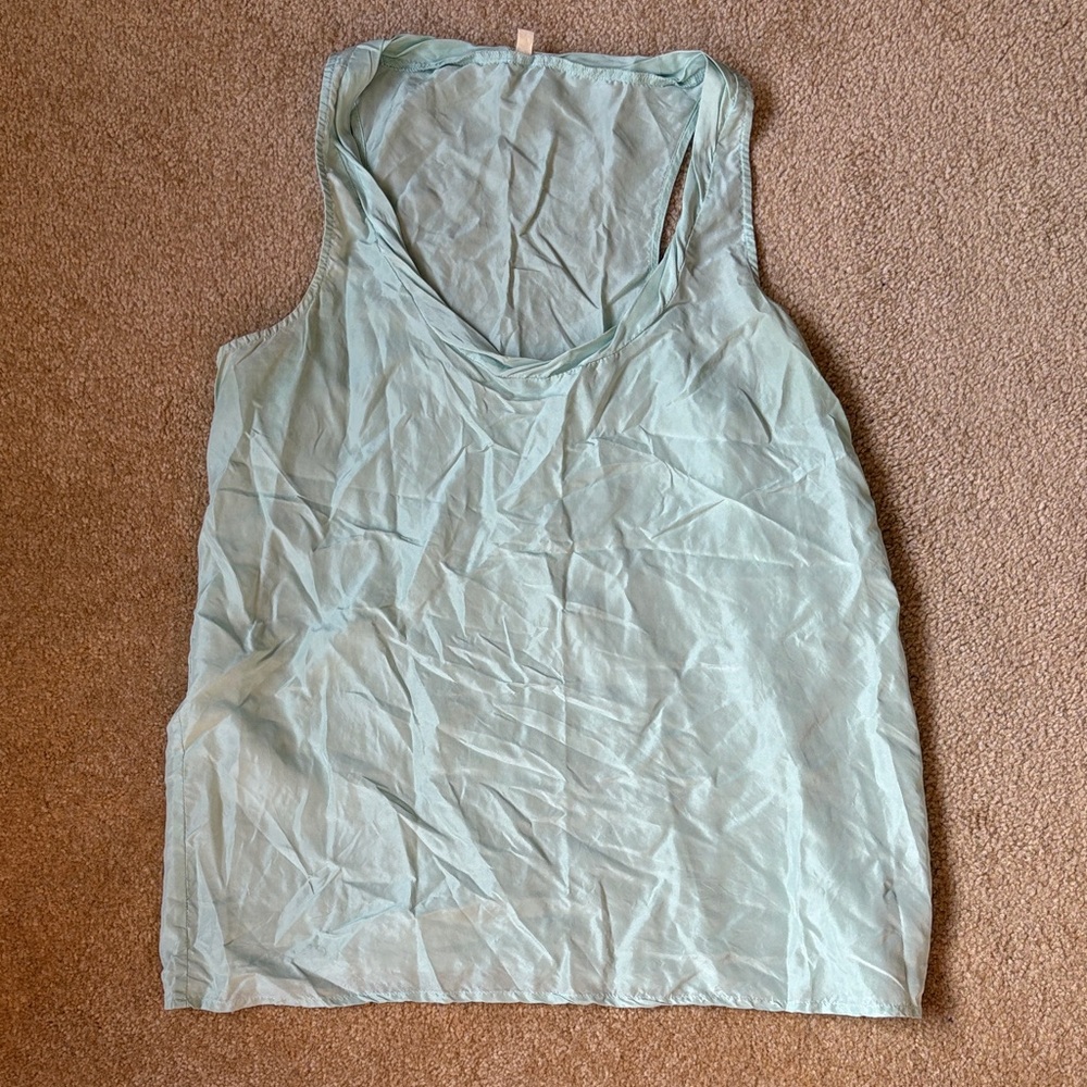 J. Crew Soft Aqua Women's Tank Top silk light blue